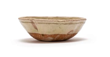 Hylton Nel; Light green bowl with abstract flying animal motif