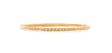 18k yellow gold diamond bangle