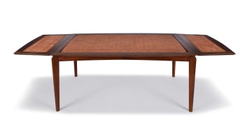 Jakob Berg 'Secret Garden Tropicdane' extending dining table, Denmark, 1980s