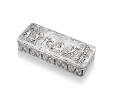 Edwardian silver table snuff box, George Nathan & Ridley Hayes, Chester, 1904