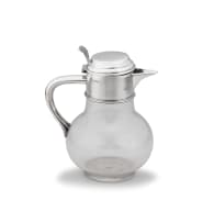 Victorian silver-mounted glass claret jug, William Hutton & Sons, London, 1883