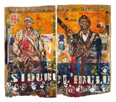 Ayanda Mabulu; Sidubulibulu (We are Red), diptych