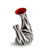 Beswick Pottery; Abstract vase with 'Zebra' pattern