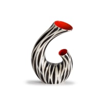 Beswick Pottery; Abstract vase with 'Zebra' pattern