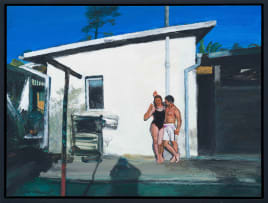 Clare Menck; Bather Couple in a Backyard