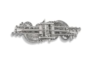 Platinum diamond brooch