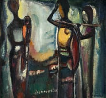 Pranas Domsaitis; Three African Figures