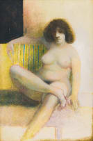 Douglas Portway; Seated Nude