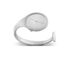 Georg Jensen stainless steel ladies bangle wristwatch 'No 226' designed by Vivianna Torun Bülow-Hübe, Denmark, 1960s