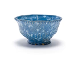 Hylton Nel; Blue bowl with white spots