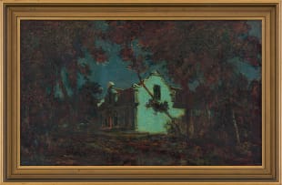 Edward Roworth; Moonlit view of a Cape Dutch Home