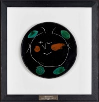 Pablo Picasso; Service Visage Noir Assiette K (Black Face Service Plate K)