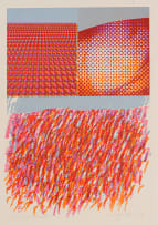 Helmut Starcke; Abstract in Pink, Orange and Blue