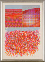 Helmut Starcke; Abstract in Pink, Orange and Blue