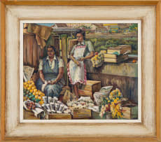 Joan Wright; Fruit and Flower Sellers