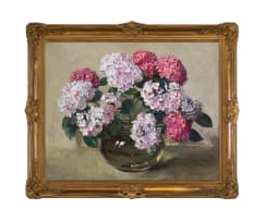 Frans Oerder; Hydrangeas in a Bowl