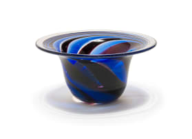 Shirley Cloete conical cased glass bowl