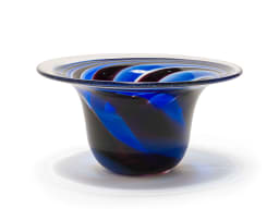 Shirley Cloete conical cased glass bowl