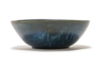 Linn Ware/ Ceramic Studio; Large blue bowl