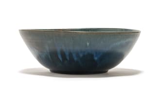 Linn Ware/ Ceramic Studio; Large blue bowl