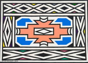 Esther Mahlangu; Abstract Ndebele Patterns