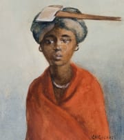 Constance Helen Greaves; Woman Balancing an Axe