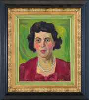 Maggie Laubser; Portrait of a Woman (Portret van Mev Pretorius in 1945)