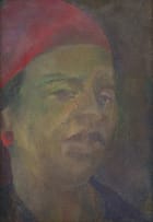 Patricia Fenn; Woman with Red Headscarf