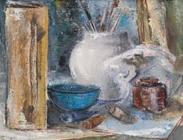 Cecil Higgs; Still Life with Painting Tools