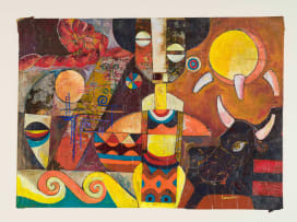 Speelman Mahlangu; Untitled (Abstract Composition)