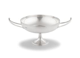 Edwardian silver two-handled pedestal dish, Finnigans Ltd, London, 1909