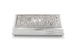 Edwardian silver casket, Henry Matthews, Birmingham, marks worn