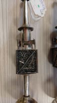 A near pair of sterling silver Judaica spice towers, unmarked