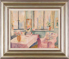 Maud Sumner; Interior with Pink Armchair