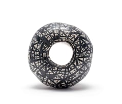 Ruan Hoffmann; Vessel with black and white geometric pattern