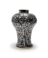 Ruan Hoffmann; Vessel with black and white geometric pattern