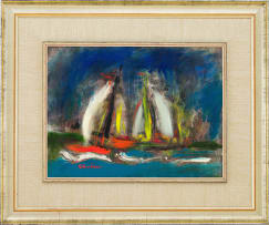 Carl Büchner; Abstract Boats