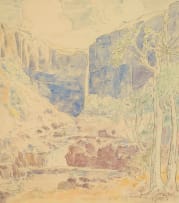 Jacob Hendrik Pierneef; Voorstudie Waterval Boven