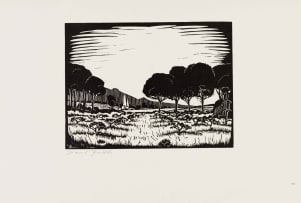 David Botha; Landscape with Trees