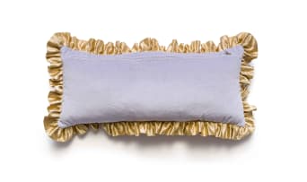 Christopher Peter; Rectangular cushion with Georg Jensen inspired pattern and gold trim