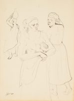 Eugene Labuschagne; Women and Their Pots; Arnaud on Back, two