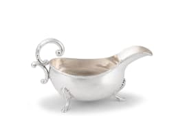 Elizabeth II silver sauce boat, Davies Brothers, Birmingham, 1969