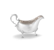 George III silver sauce boat, Matthew West, Dublin, 1789