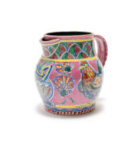 Ian Calder; Jug with chicken and floral motif