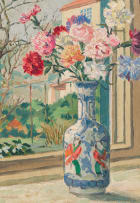 Gregoire Boonzaier; Carnations in an Oriental Vase