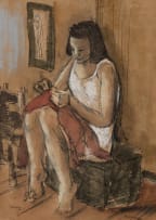 Douglas Portway; Woman Stitching