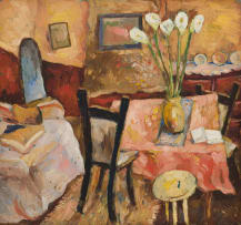 Wolf Kibel; Interior with Lilies