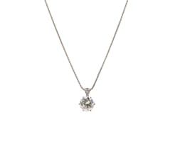 18k white gold diamond pendant