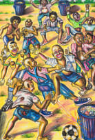 Tommy Motswai; Children Playing Football