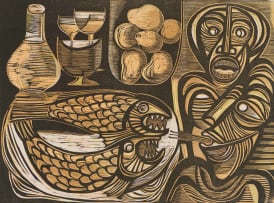 Cecil Skotnes; Figures with Fish